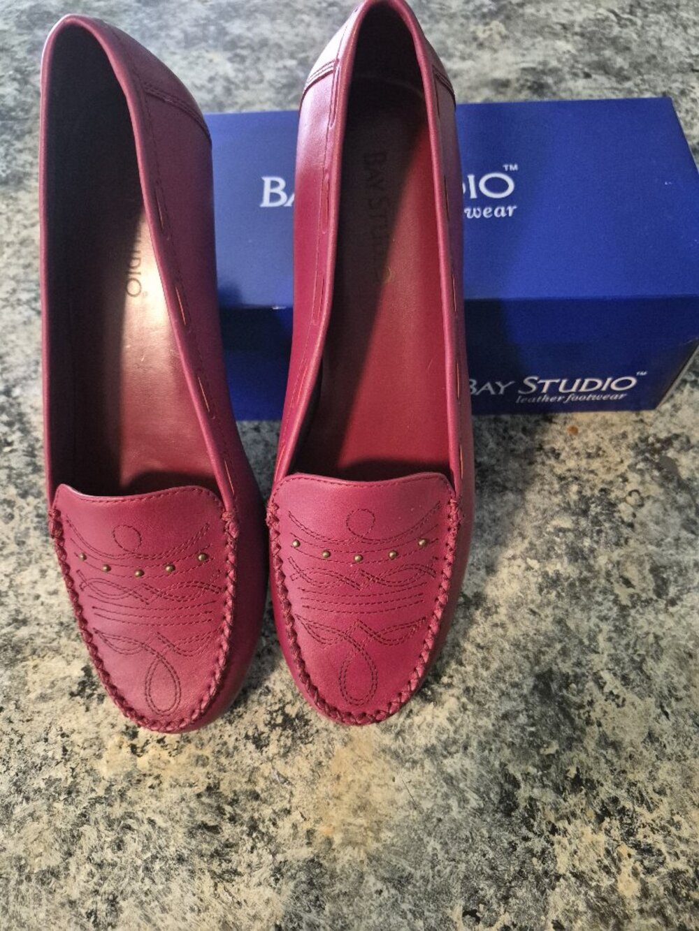 Bay Studio Jenna Red Leather Shoes Size 9.5 NWT